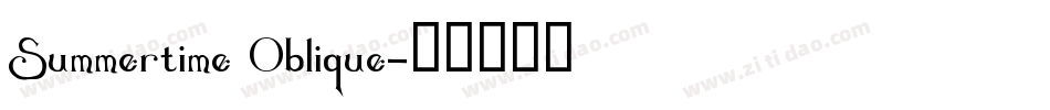 Summertime Oblique字体转换